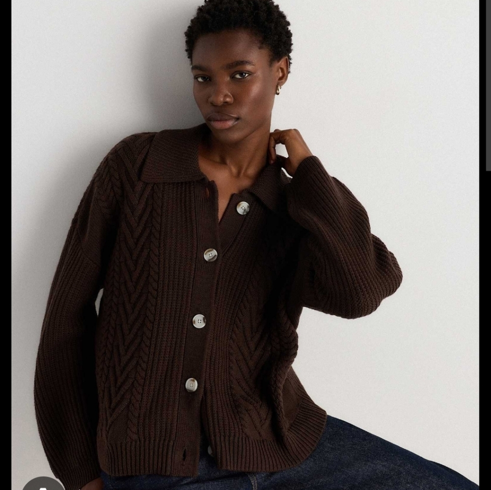 Quince Australian Merino Wool Collared Cable Cardigan